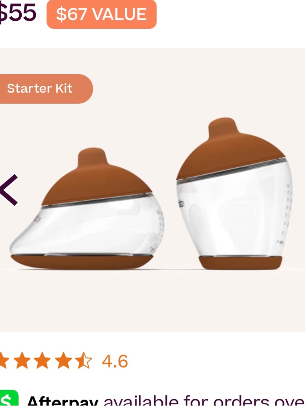 Emulait Starter Kit Baby Bottles and Ubbi Drying Rack and Brush bundle